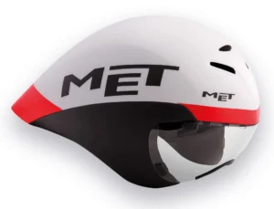 Шолом MET Drone white black red matt